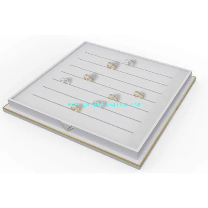 ব্রাস মেটাল ফ্রেমের সাথে সাদা মোড়ক রিং ট্রে Tra